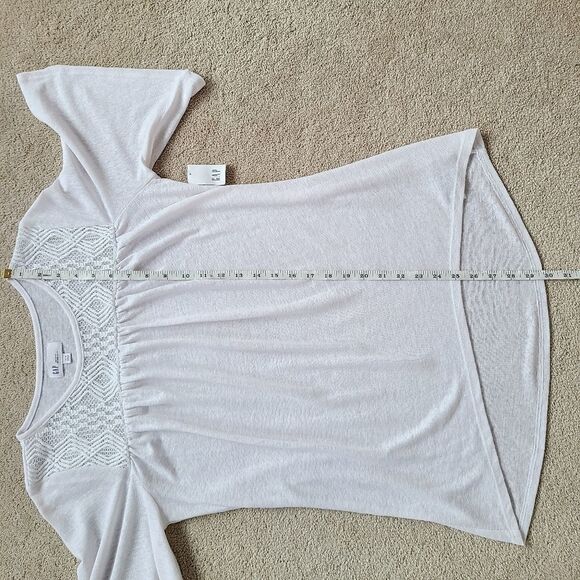 Gap White Lace Linen Blend Tunic Top XS - Picture 15 of 16